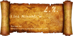 Lini Nikodém névjegykártya